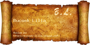 Bucsek Lilla névjegykártya
